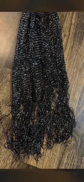 cachecol preto com brilho