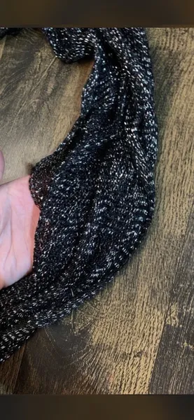cachecol preto com brilho