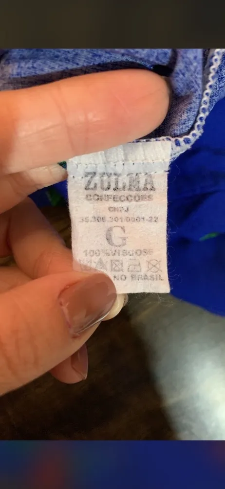 croped ombro a ombro azul