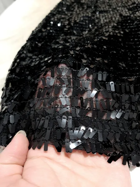vestido festa paetê preto brilho