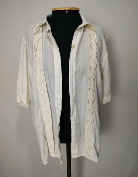 Camisa vintage puro linho Gregory