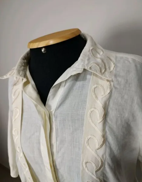Camisa vintage puro linho Gregory