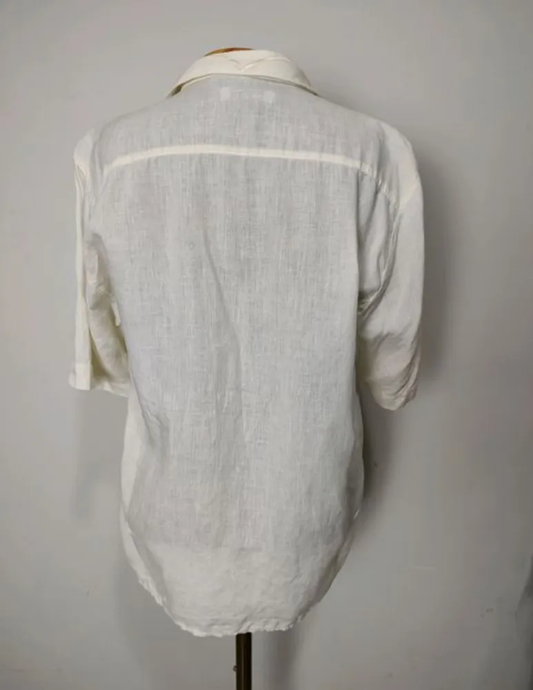 Camisa vintage puro linho Gregory