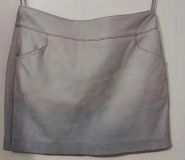 Mini saia Daslu em couro legítimo tie dye