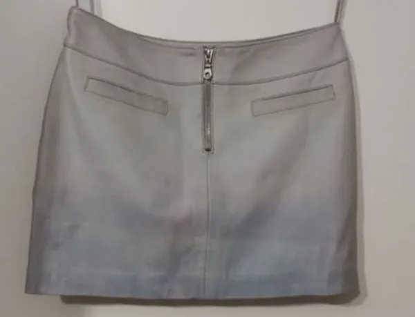 Mini saia Daslu em couro legítimo tie dye