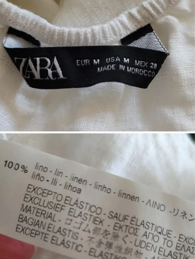 Blusa puro linho Zara