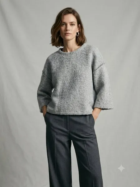 Sueter oversized com lã Zara