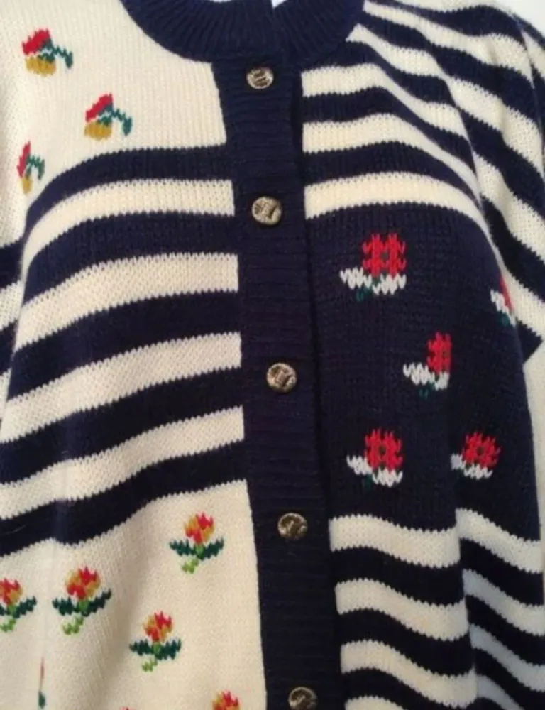 Cardigã vintage feminino