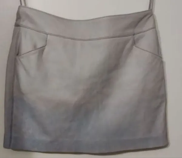 Mini saia Daslu em couro legítimo tie dye