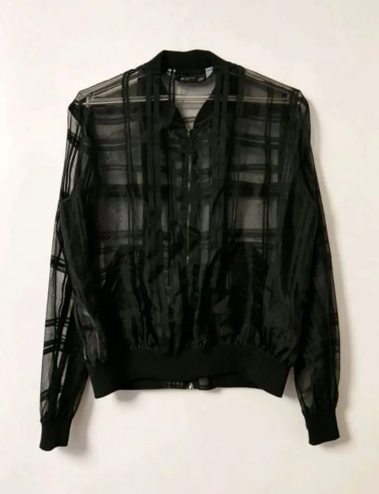 Jaqueta Bomber Feminina nova Zara em organza