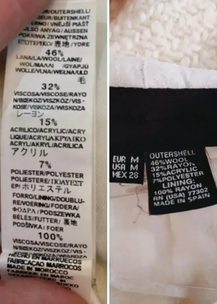 Casaco com lã edição especial Zara