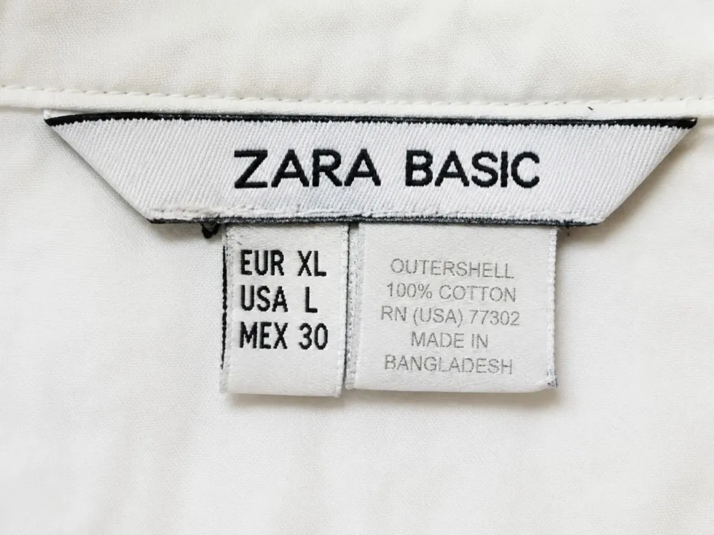 Camisa feminina Zara puro algodão