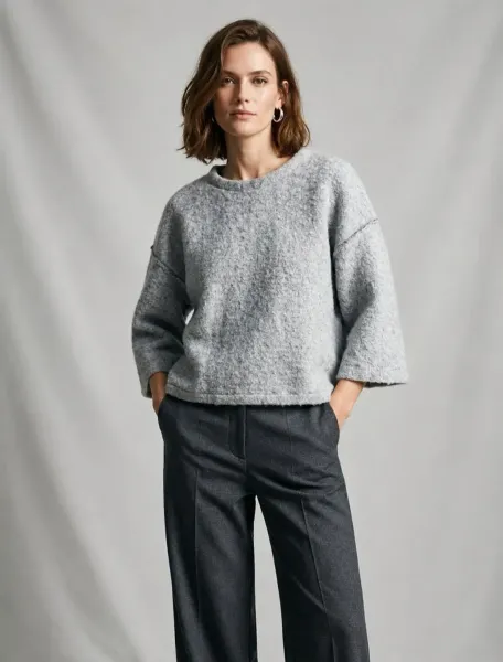 Sueter oversized com lã Zara