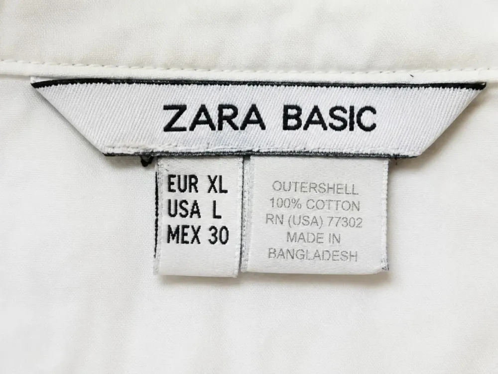 Camisa feminina Zara puro algodão