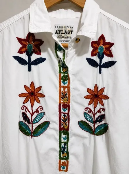 Camisa feminina vintage indiana e algodão