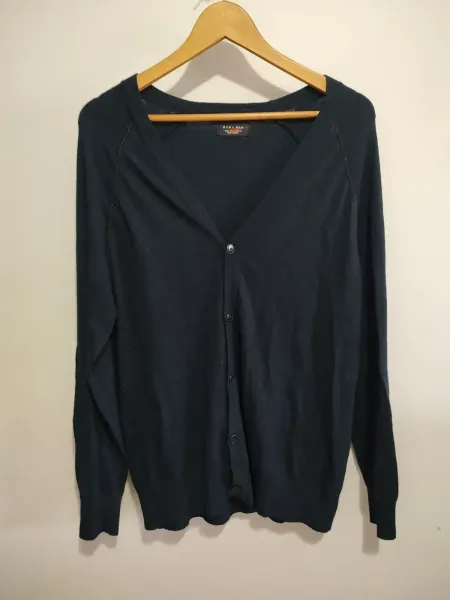 Cardigã masculino Zara - azul marinho - veste m/g