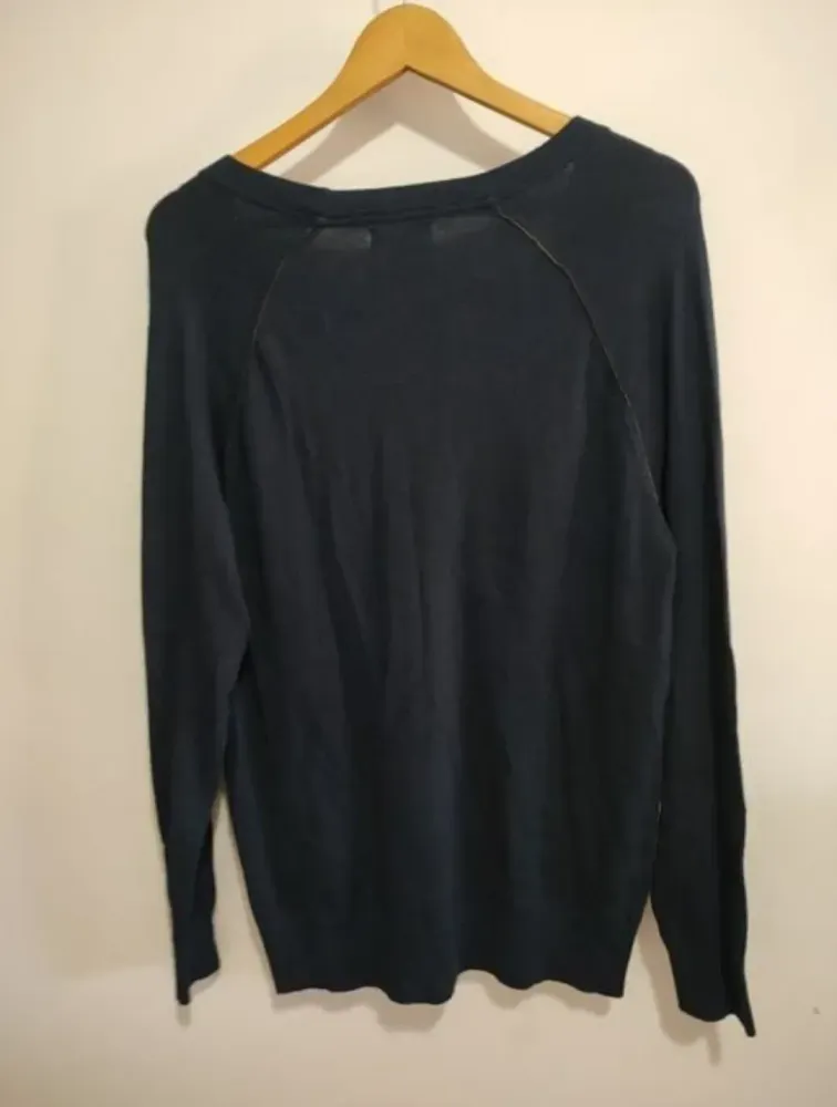 Cardigã Masculino Zara Azul Marinho (veste m/g)