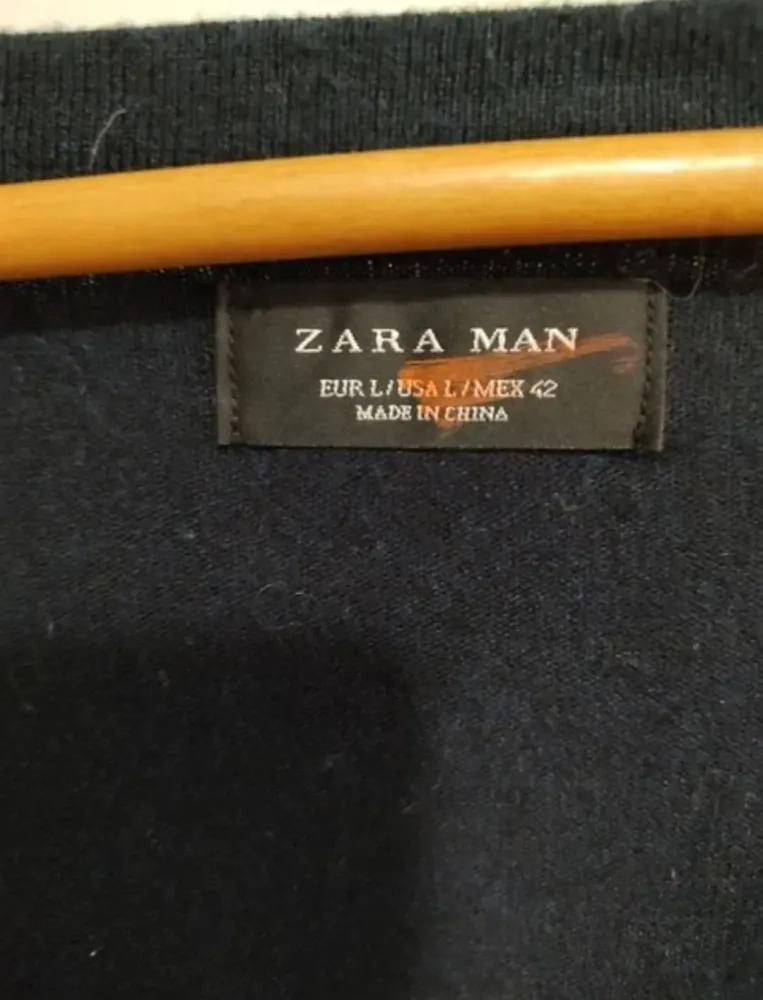 Cardigã Masculino Zara Azul Marinho (veste m/g)