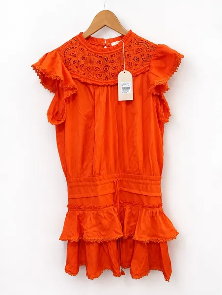 Vestido Curto Boho Other Girls Oona Laranja Tam P