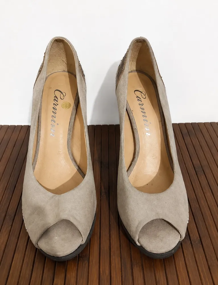 Peep Toe Carmim Tam 36 Salto 10cm