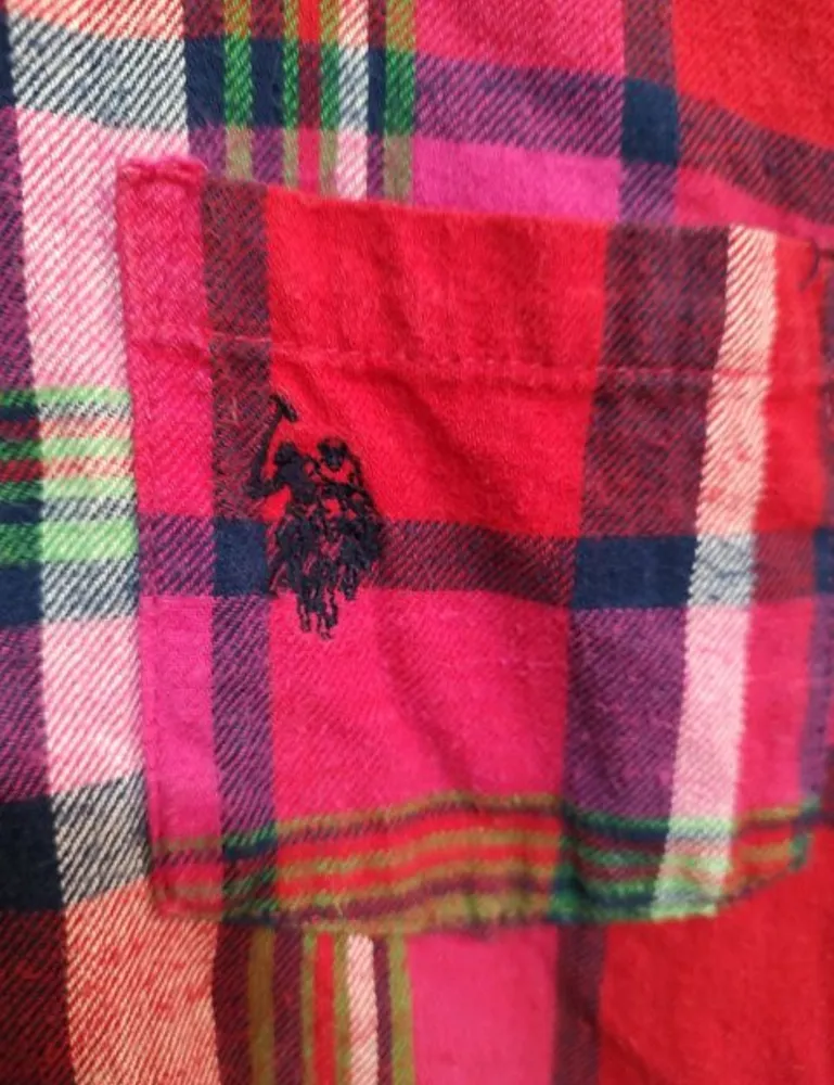 Camisa US Polo Assn Feminino Xadrez Tam G