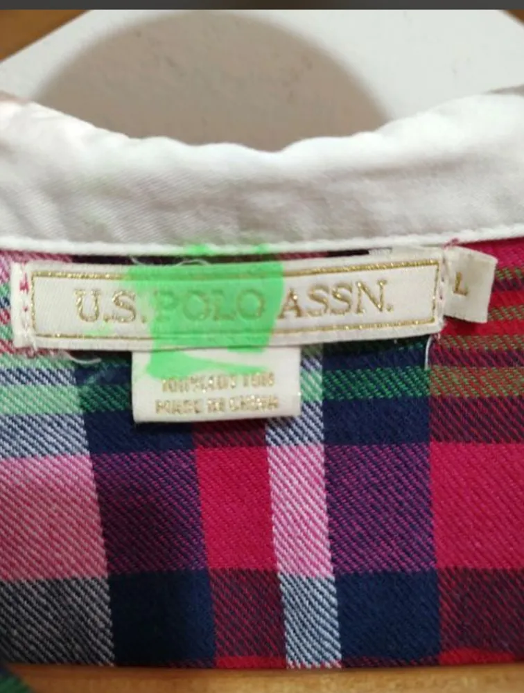 Camisa US Polo Assn Feminino Xadrez Tam G