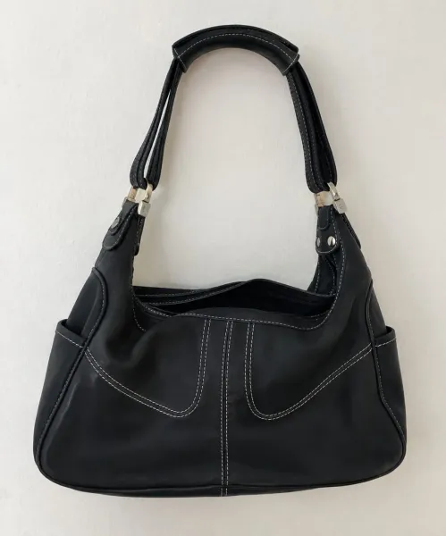 Bolsa vintage Tods original e en couro legítimo preto