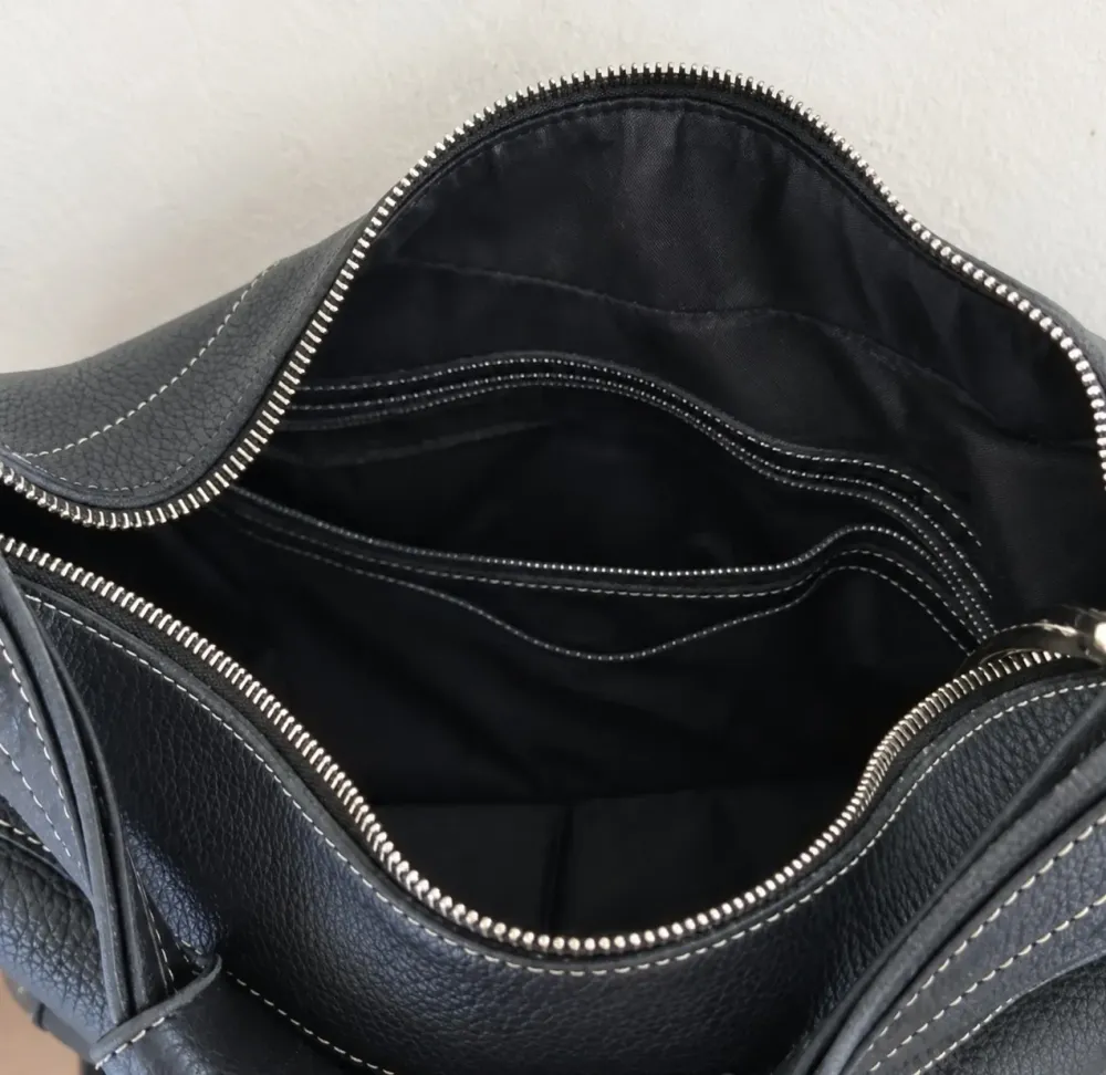 Bolsa vintage Tods original e en couro legítimo preto