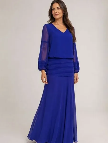 Vestido de festa pura seda Le Lis Blanc