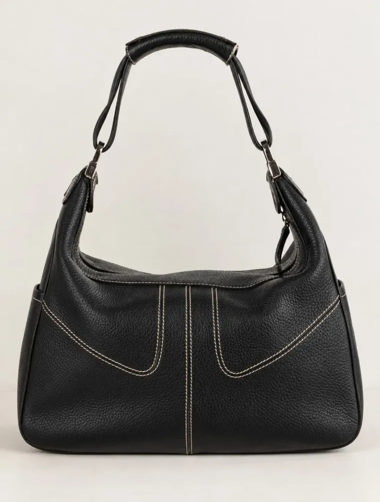 Bolsa Original Tods em couro legítimo preto