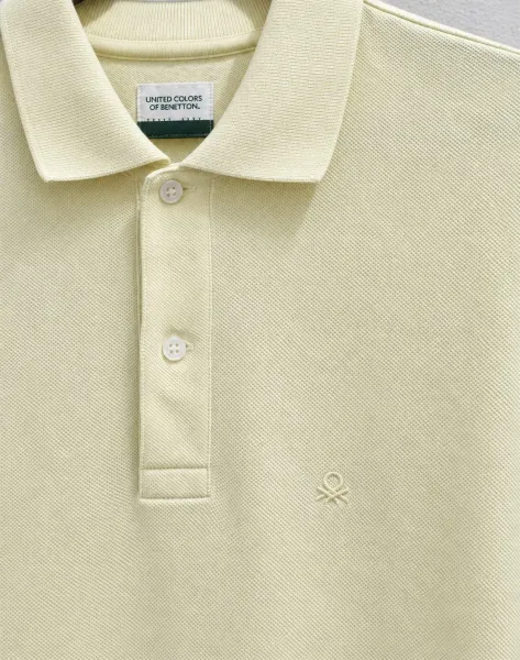 Camisa Polo United Colors Of Benetton Masculina Amarela