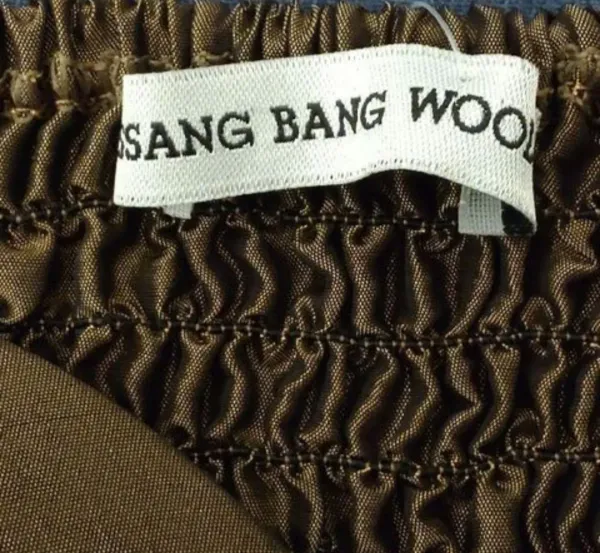 Vestido de festa em tafetá bronze
