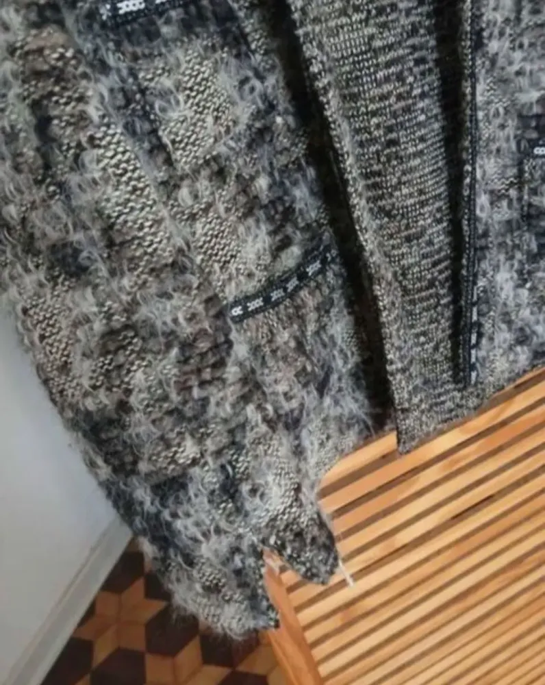 Casaqueto Tweed Zara feminino em lã tam. m