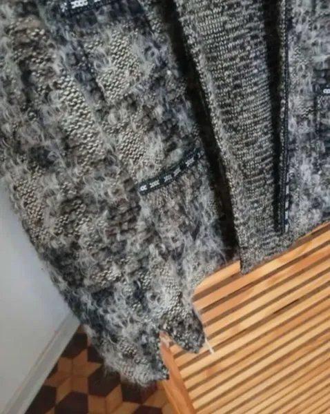 Casaqueto Tweed Zara feminino em lã tam. m
