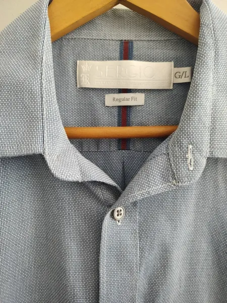Camisa Sérgio K masculina azul veste m
