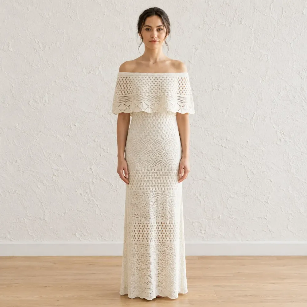Vestido novo em crochê besta 34/36