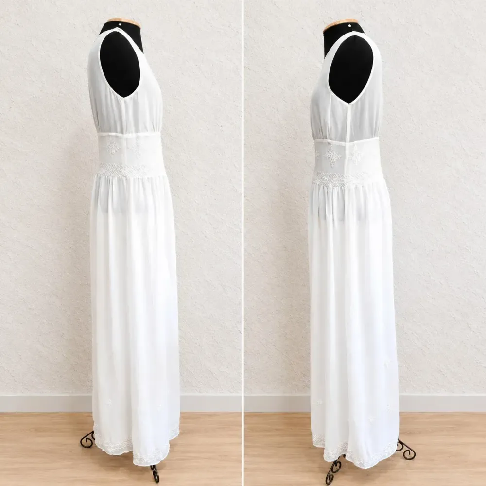 Vestido tule Zara com renda e bordado