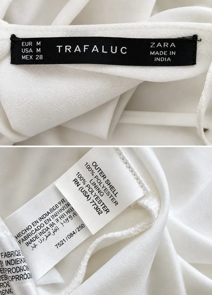 Vestido tule Zara com renda e bordado