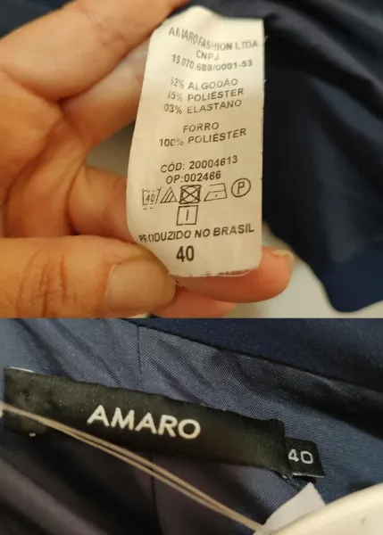 Blazer Amaro feminino em alfaiataria