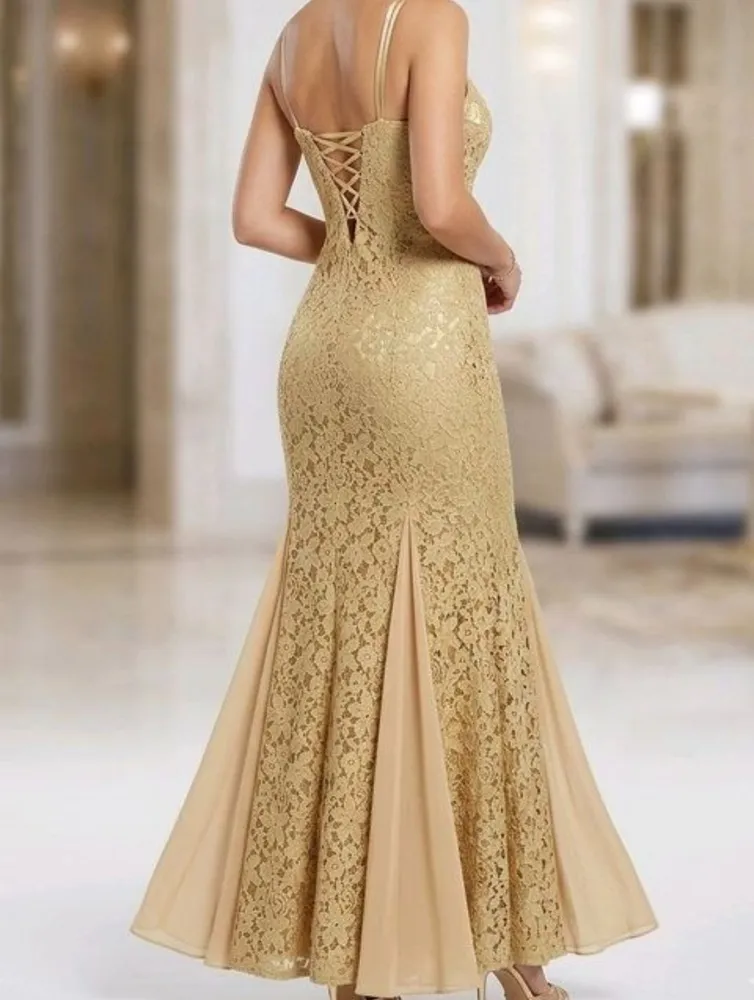 vestido festa bi bian luxo dourado renda tamanho  veste M G