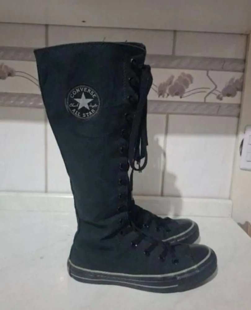all star chuck taylor n35 36 preto cano longo  clássico
