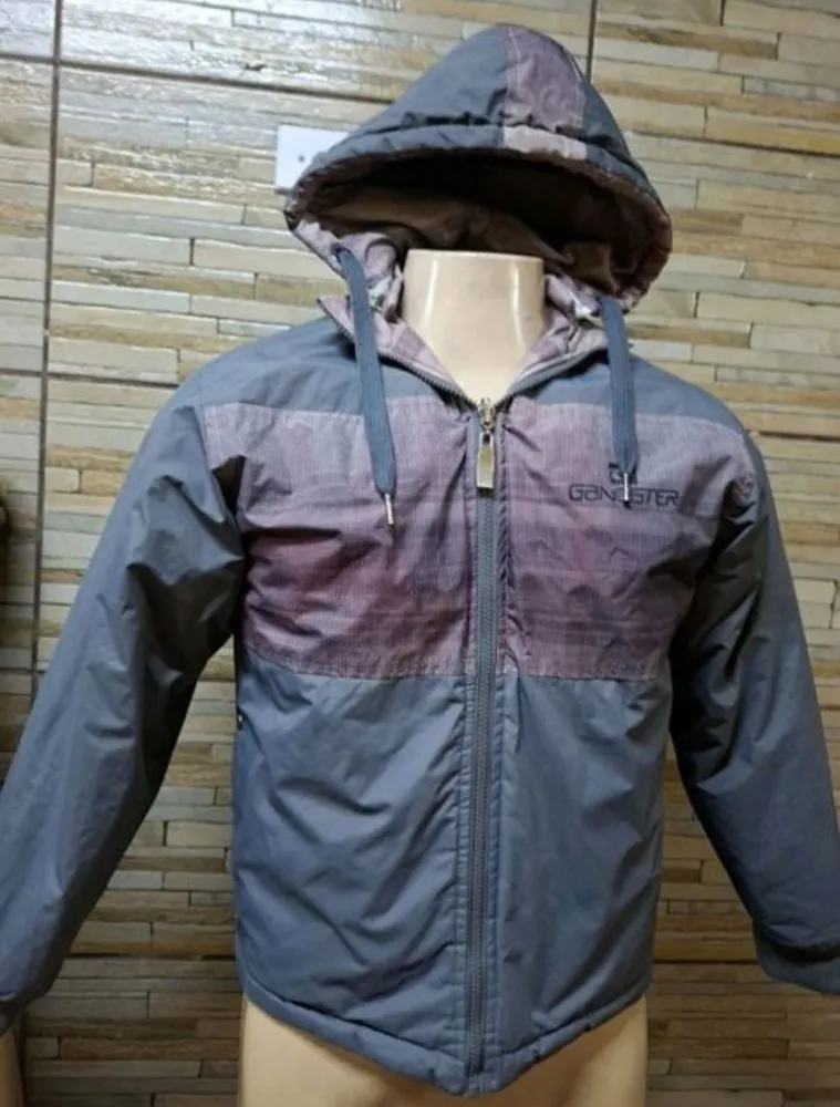 jaqueta gangster dupla face inverno  veste 14 a 16 anos