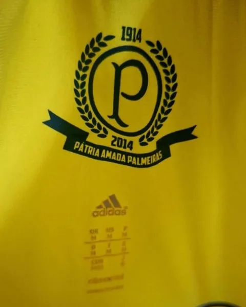 camisa palmeiras centenário 2014 amarela adidas original M