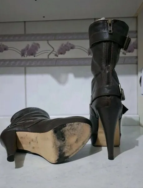 Bota plataforma santa lolla Couro n37 Impecável