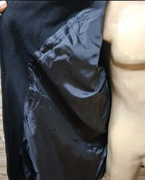 sobretudo masculino lã batida premium preto tam GG