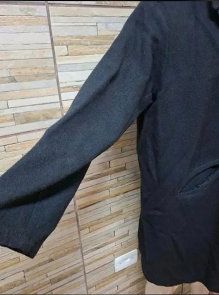 sobretudo masculino lã batida premium preto tam GG