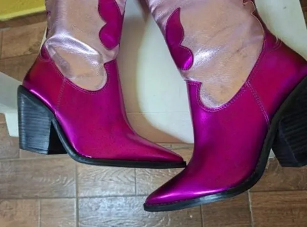 bota country pink metalizada my favorite things tamanho 37