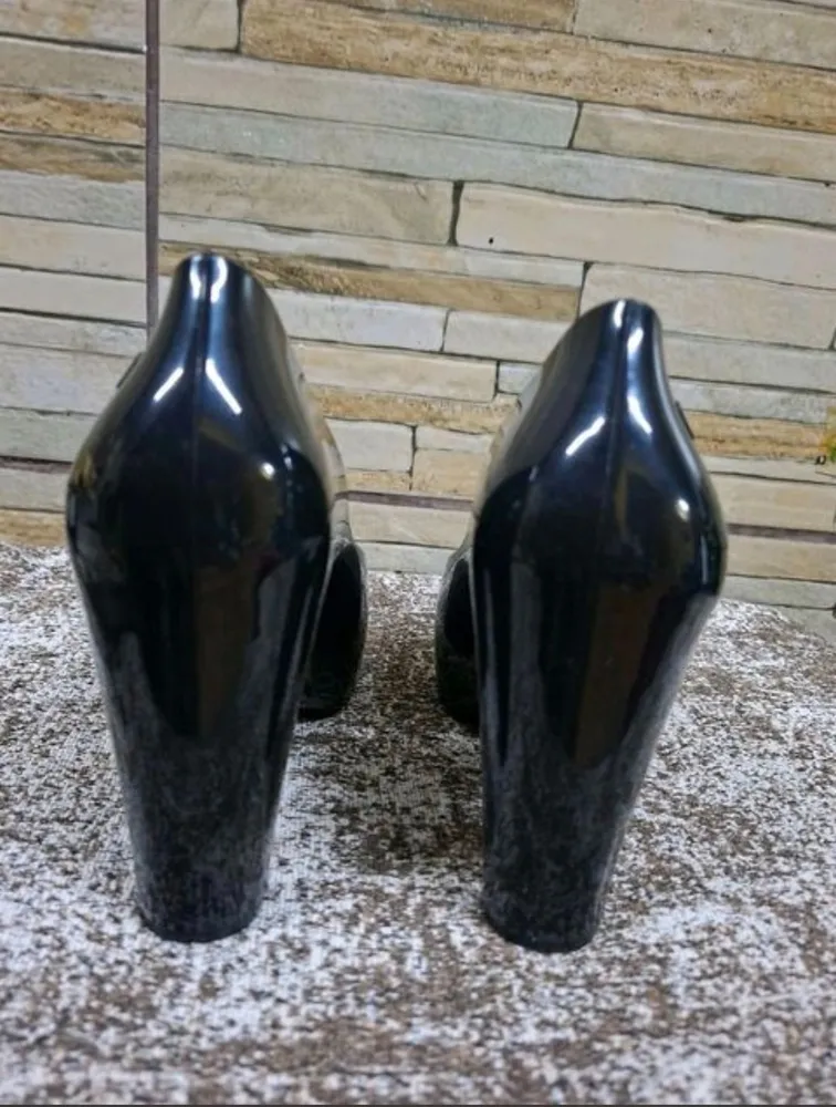 Scarpin Melissa purple  preto N37 seminovo e confortável