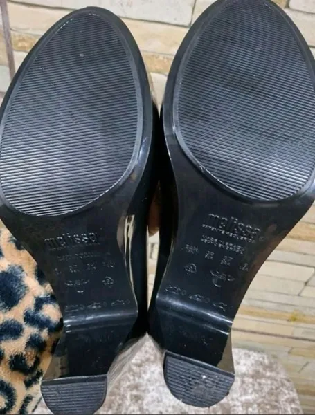 Scarpin Melissa purple  preto N37 seminovo e confortável
