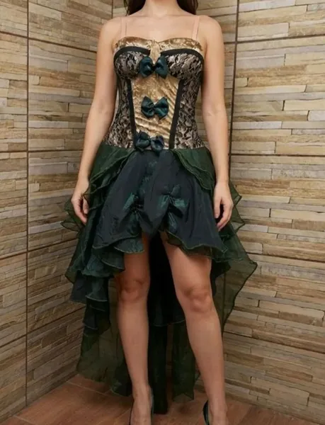 vestido/fantasia de luxo estilo cabaré veste do p ao g